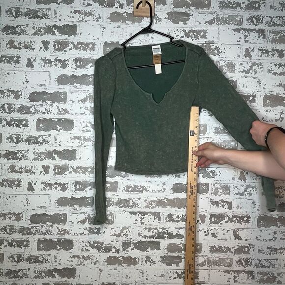 Pink | women nwt cropped waffle knit top - Picture 4 of 8